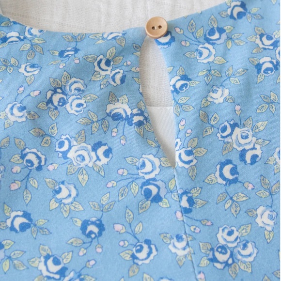 NWT Sweet Honey Classic Flutter Dress – Blue Petals - Picture 7 of 9